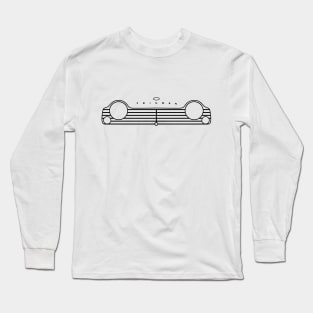 Triumph TR4A classic British roadster sports car minimalist front outline graphic (black) Long Sleeve T-Shirt